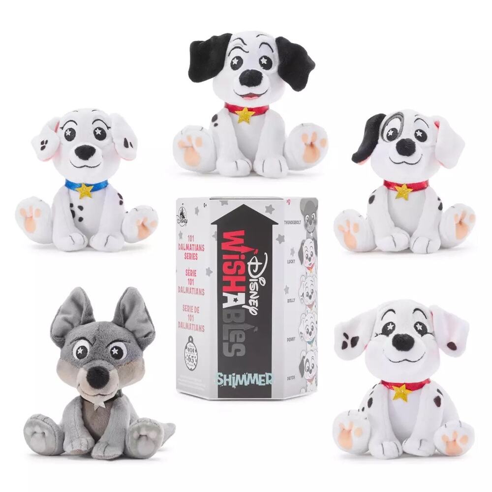 Disney Wishables Shimmer Mystery Plush Blind Pack 101 Dalmatians 4'' Unopeneded